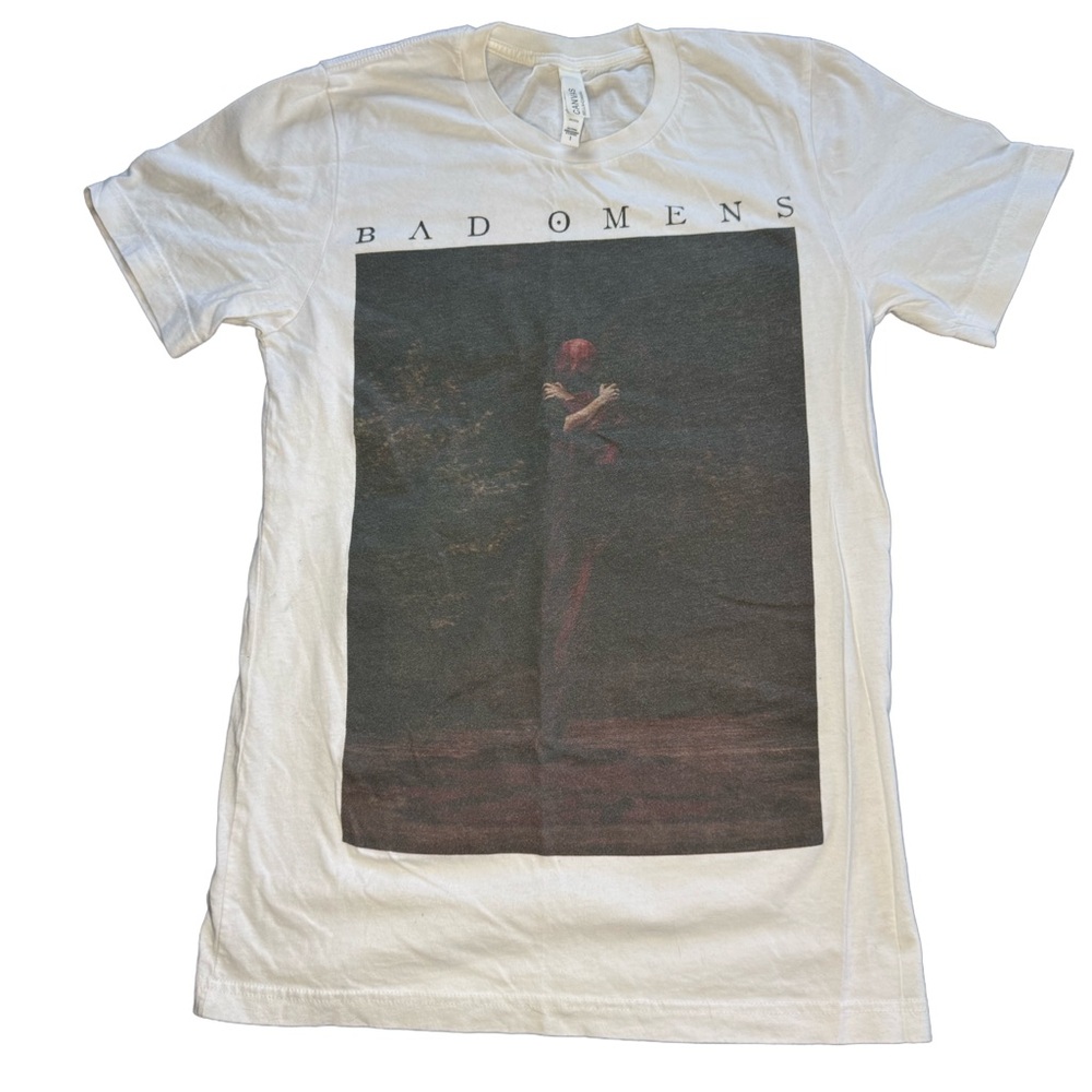 White Bad Omens Graphic T-Shirt
